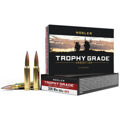 Nosler 60101 Trophy Grade Long-Range 308Win 168gr Nosler Spitzer AccuBond Long Range 20 Per Box/10 Case