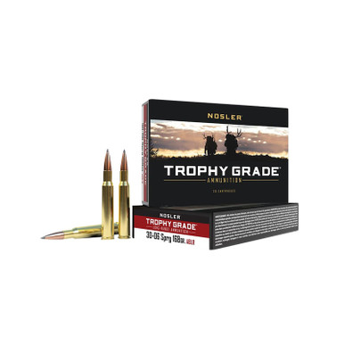 Nosler 60102 Trophy Grade Long-Range 30-06Springfield 168gr Nosler Spitzer AccuBond Long Range 20 Per Box/10 Case