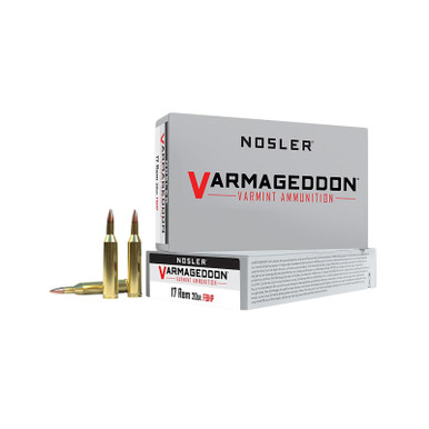 Nosler 65100 Varmageddon 17Rem 20gr Flat Base Hollow Point 20 Per Box/20 Case