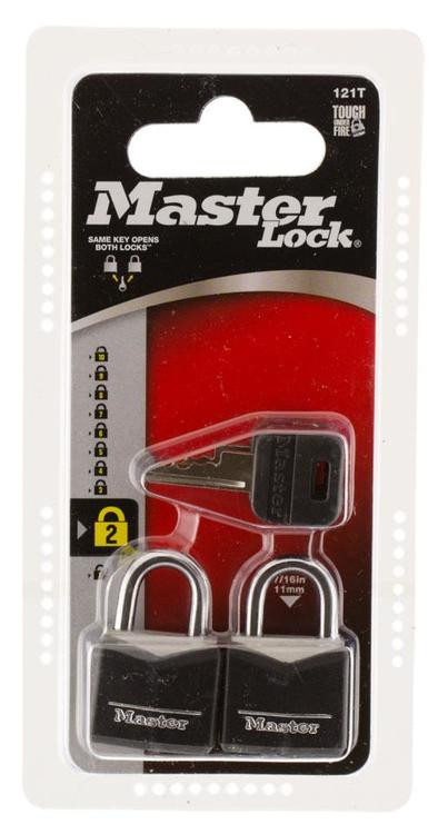 Master Lock Wide Covered Padlock 2 Pack Black