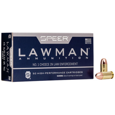 Speer 53653 Lawman 45ACP 230gr Total Metal Jacket Flat Nose 50 Per Box/20 Case