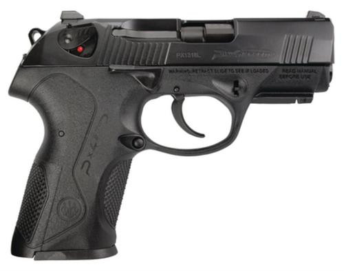 Beretta Px4 Storm Compact 9mm 15rd,3.27" Black Steel Barrel, Black Bruniton Serrated Steel Slide, Black Polymer Frame Picatinny Rail & Interchangeable Backstrap Grip, Ambidextrous
