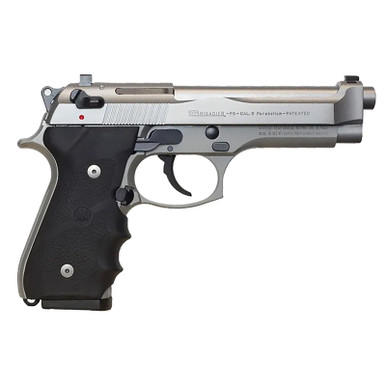 Beretta USA J92F560 92FS Brigadier 9mm Luger 10+1 4.90" Stainless Steel Barrel, Inox Stainless Steel Serrated Slide, Inox Aluminum Frame, Black Stippled Rubber Grip