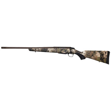 Tikka JRTXVW418R10 T3x Lite 270 Win 3+1 22.40" Fluted/Threaded, Midnight Bronze Cerakote Barrel/Rec, Veil Wideland Synthetic Stock, Interchangeable Grip, Muzzle Brake Left Hand