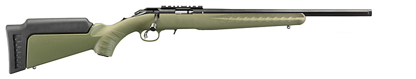 Ruger American Rimfire .22LR 18″ Threaded Barrel OD Green Synthetic Stock Bolt-Action Rifle #8334 **EXCLUSIVE**