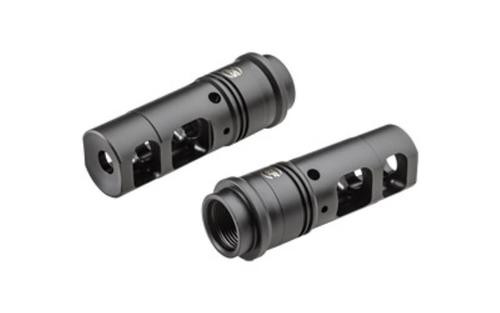 SureFire SOCOM Muzzle Brake Black DLC Stainless Steel with 3/4"-24 tpi Threads & 2.60" OAL for 338 Cal AR-Platform