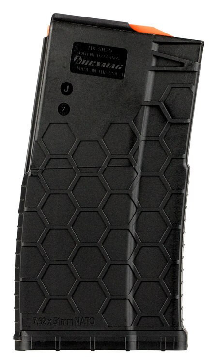 Hexmag SR-25 AR-10 Magazine 7.62x51mm, Composite Black, 10rd