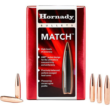HORNADY 2279 22 CAL .224 75 GR BTHP MATCH 100 CT.