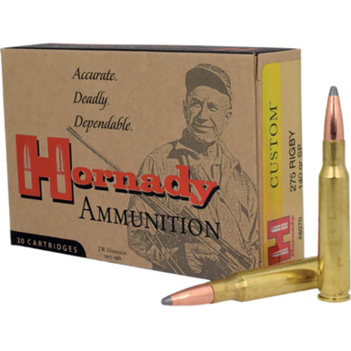 Hornady 8070 Custom 275Rigby 140gr InterLock Spire Point 20 Per Box/10 Case