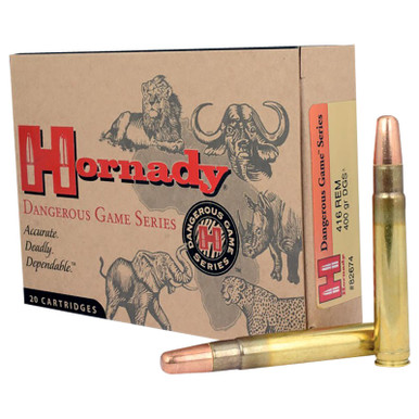 Hornady 82674 Dangerous Game 416RemMag 400gr Dangerous Game Solid 20 Per Box/6 Case