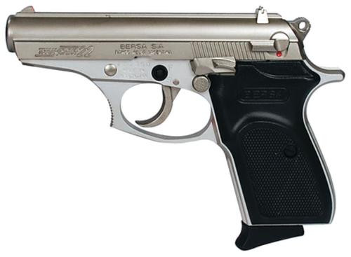 Bersa Thunder 22 DA/SA 22LR 3.5" Barrel, Black Poly Grip Nickel Finish, 10rd