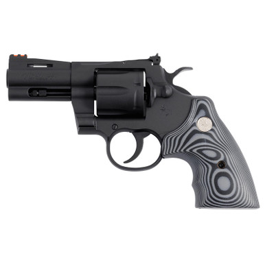 Colt Mfg PYTHONBM3FO Python 357 Mag/38 Special 6 Shot 3" Matte Blued Vent Rib Carbon Steel Barrel, Cylinder & Frame, Black/Gray G10 Grip, Exposed Hammer