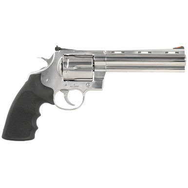 Colt Mfg ANACONDASP6RTS45C Anaconda 45 Colt (Long Colt) 6rd Shot 6" Stainless Vent Rib Barrel, Cylinder & Frame, Black Grip