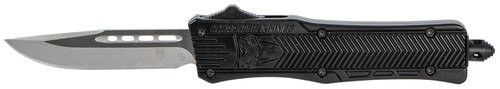 CobraTec CTK-1 Small OTF, 2.75", 440C Stainless Steel, Black Drop Point, Black Handle