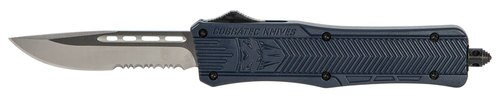 CobraTec CTK-1 Medium OTF, 3", 440C Stainless Steel, Drop Point Serrated, NYPD Blue