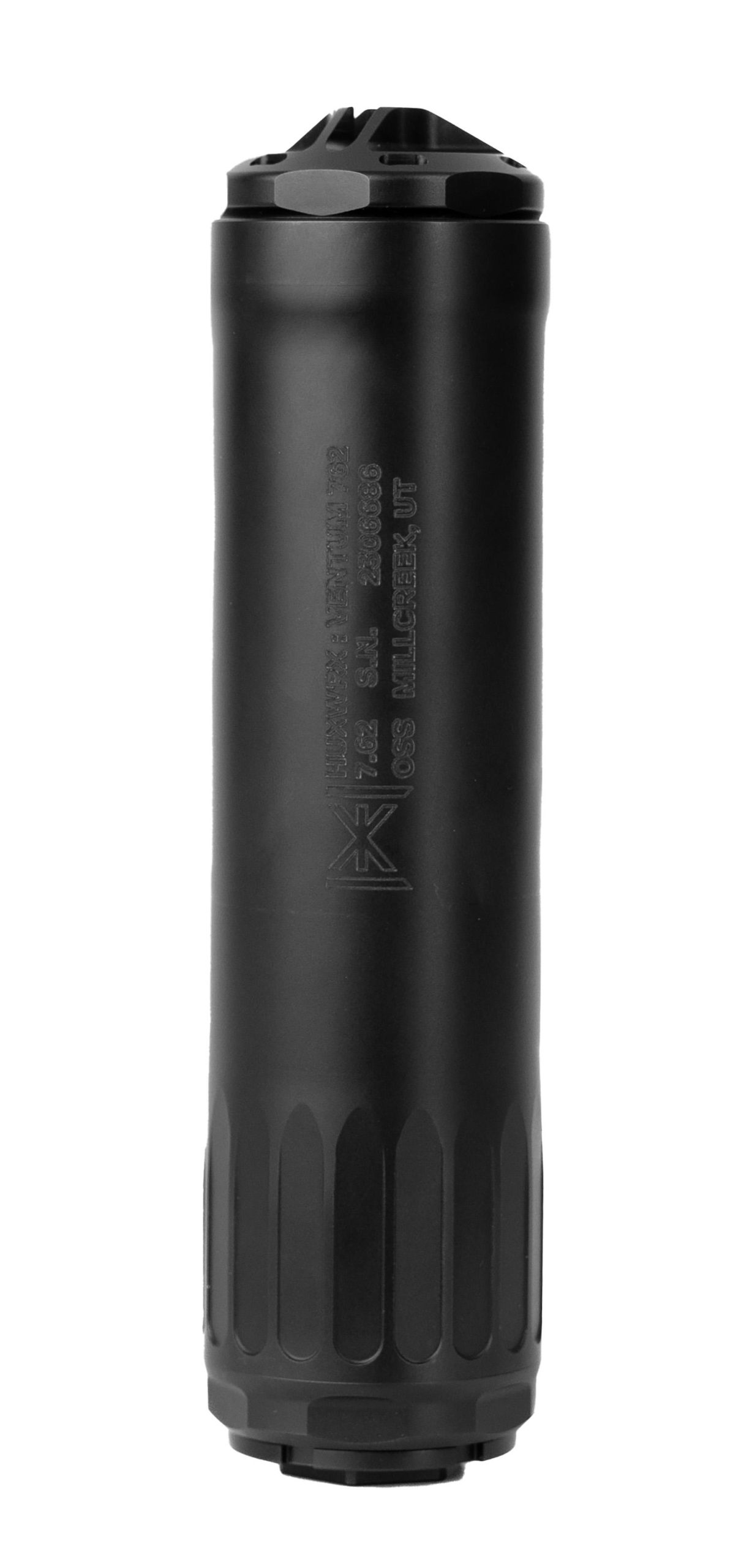 HUXWRX Ventum 7.62mm Stainless Steel Black Suppressor Direct Thread Mount