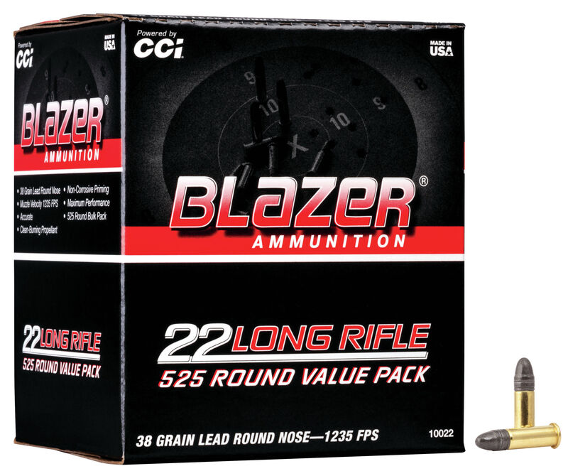 CCI Blazer .22LR 38gr. Lead Round Nose 5250rd Case #10022 CS