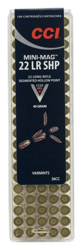 CCI Mini Mag 22LR 40 Grain Segmented Hollow Point - 100 Round Box