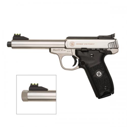 Smith & Wesson SW22 Victory .22LR 5.5″ Threaded Barrel Stainless Steel Semi-Automatic Pistol #10201