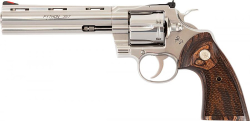 Colt Python .357 Mag, 6" Barrel, Walnut Grips, Stainless, 6rd