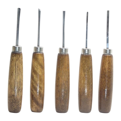 U.J. Ramelson #106M SUB MINI STRAIGHT HANDLE WOODCARVING 5 PIECE SET 5F-C4B6-GC8D