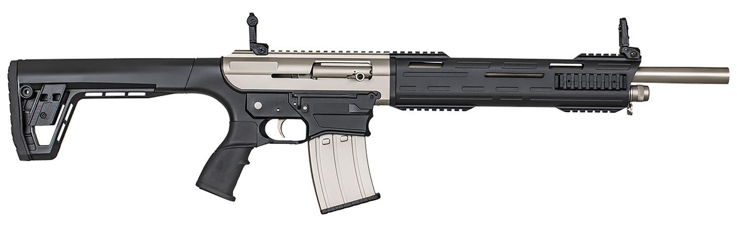 SDS ArmsTAR 12MP Semi-Auto Shotgun 21000102, 12 Gauge, 18.50", 3" Chmbr, Nickel Marine Finish, 5 Rds