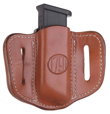 1791 Gunleather MAG 1.2 Double Stack Single Mag Pouch Brown - MAG12CBRA
