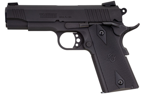Taurus 1911 Commander 9mm, 4.20" Barrel, Checkered Grip, Black, 9rd