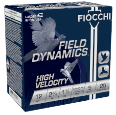 Fiocchi Upland Game 12ga 2-3/4″ 1-1/4oz. 1330FPS #5 250rd Case #12HV5