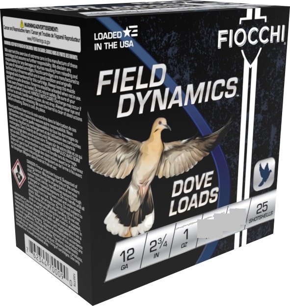 Fiocchi Dove Loads 12ga 2-3/4″ 1oz. 1200FPS #7 Steel 250rd Case #12DLS17 CS