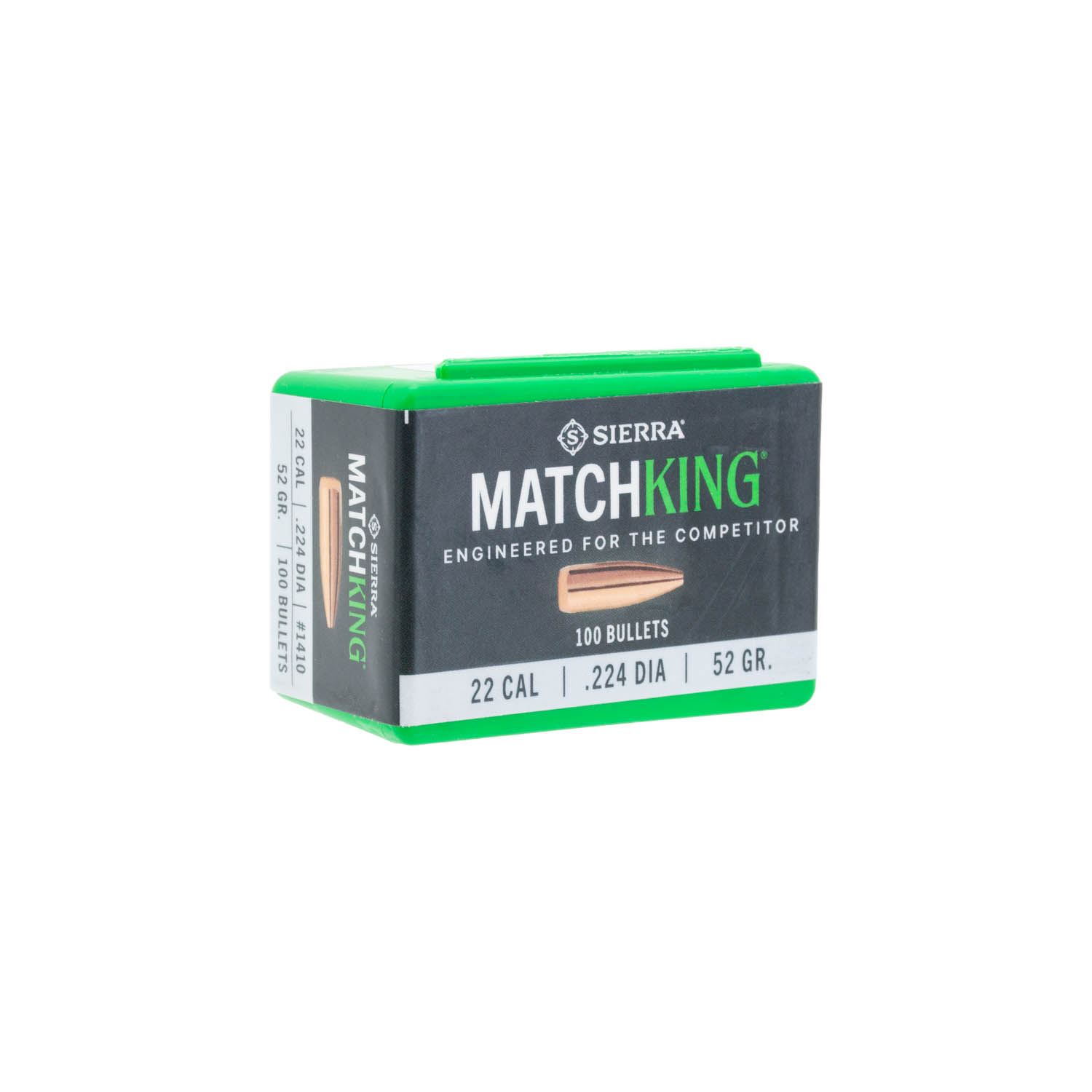 Sierra .224 cal. 52gr. HPBT MatchKing Bullets, Box of 100