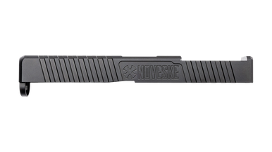 Noveske DM Slide Glock 17 Gen 5 - 17-4 Stainless Steel Optic Ready Slide, Black Nitride, Aggressive Serrations