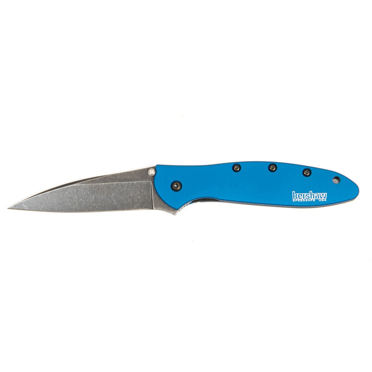 Kershaw Leek Assisted Opening 3″ Blade Folding Navy Blue Pocket Knife w/Frame Lock #1660NBBW