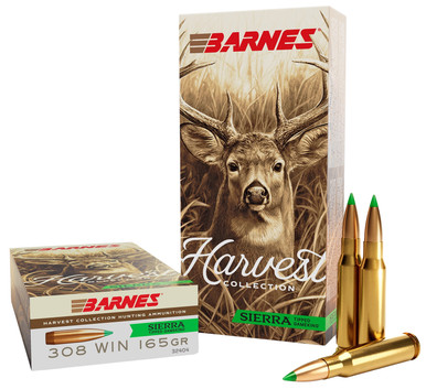 Barnes Bullets Harvest 308 Win 165gr Sierra Tipped GameKing - 20 Rounds per Box