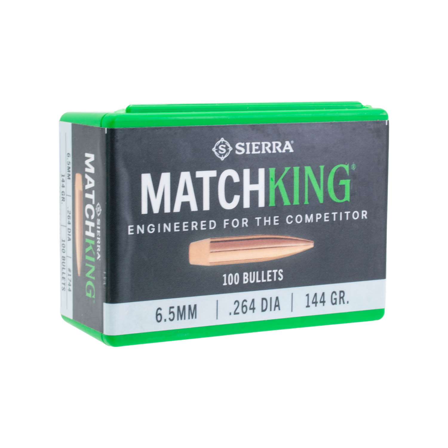 Sierra .264 cal./6.5mm 144gr. MatchKing Bullets, Box of 100
