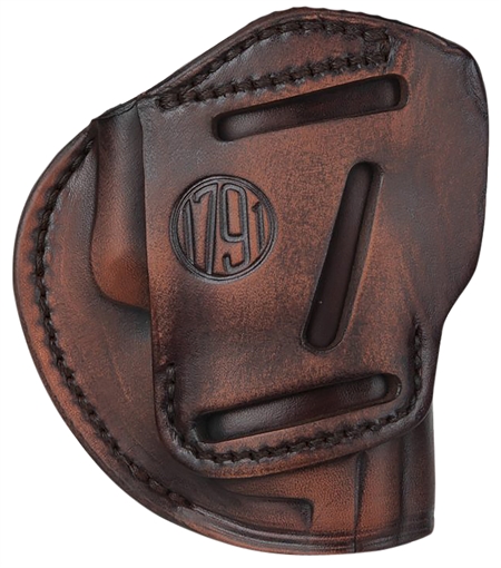 1791 Gunleather 3-Way IWB/OWB Size 03 Vintage Leather Belt Loop Fits Ruger LC9 Fits Glock 26 Ambidextrous Hand 3WH3VTGA