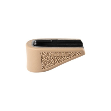 Hogue OverMolded Rubber Grip Extension Base Pads for 6 Round Glock 43 Magazines - FDE