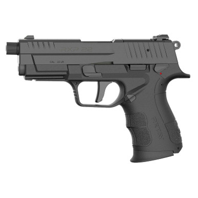 Retay USA RXP22BLK10TH RXP 22 LR 10+1 4" Black Threaded Barrel, Black Cerakote RMR/RMSc Optic Ready/Serrated Slide & Polymer Frame w/Accessory Rail, Textured Grip