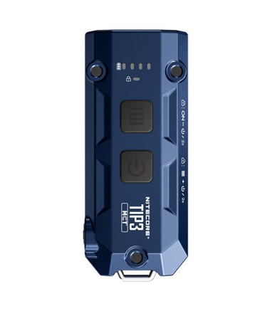 Nitecore TIP3 Multiple Color Temperatures 720 Lumen USB-C Rechargeable Metallic Keychain Light Blue - TIP3 BLUE