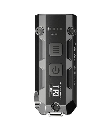 Nitecore TIP3 Multiple Color Temperatures 720 Lumen USB-C Rechargeable Metallic Keychain Light Black - TIP3 BLACK