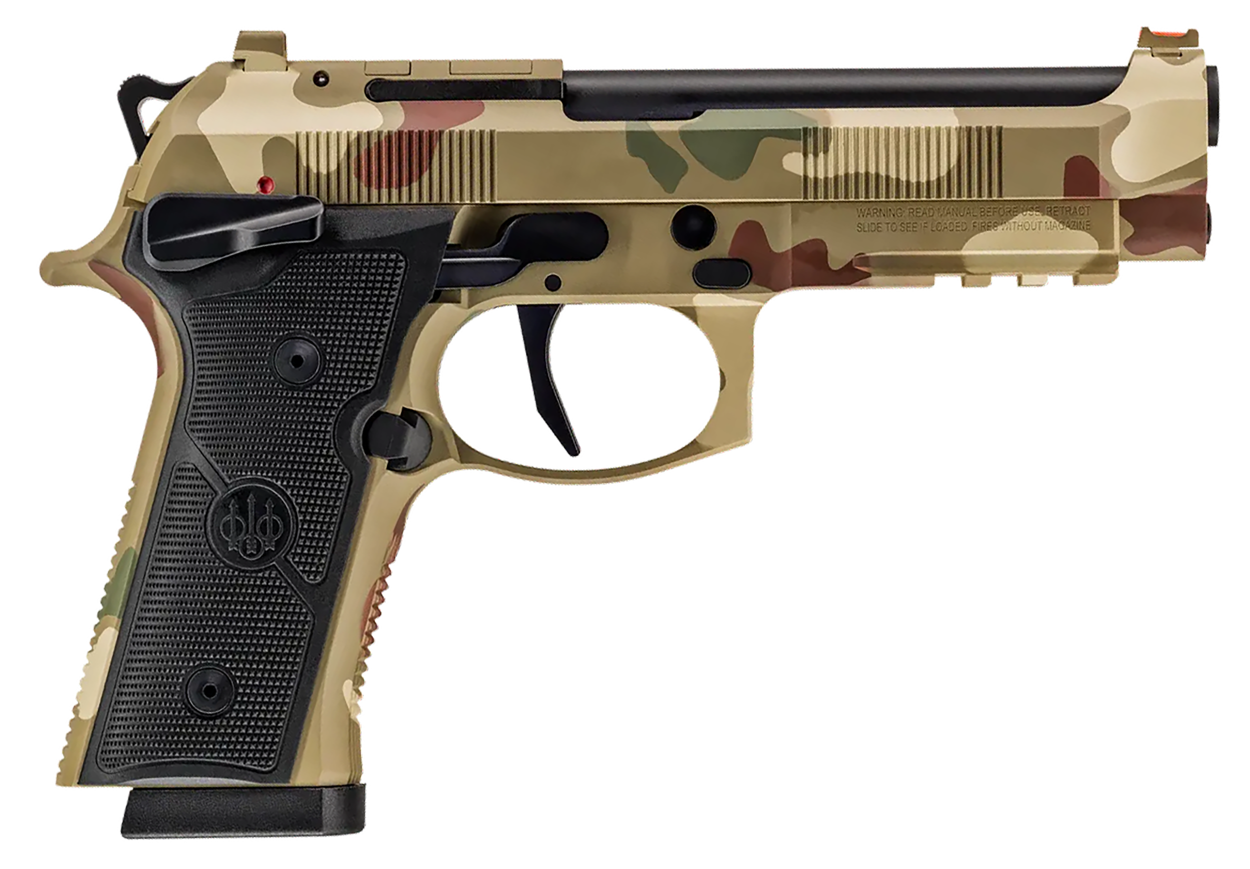 Beretta 92Xi Combat Series Pistol SPEC0745A10, 9mm, 4.7in, Textured Black Polymer Grips, 10 Rds