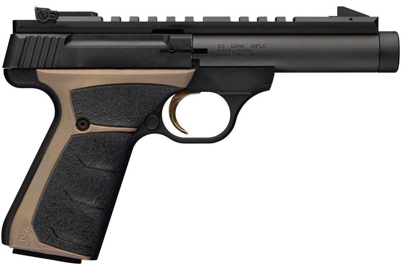 Browning Buck Mark Field Target Micro Pistol 051614490, 22LR, 4.4in, Black/FDE UFX Grips, 10 Rds