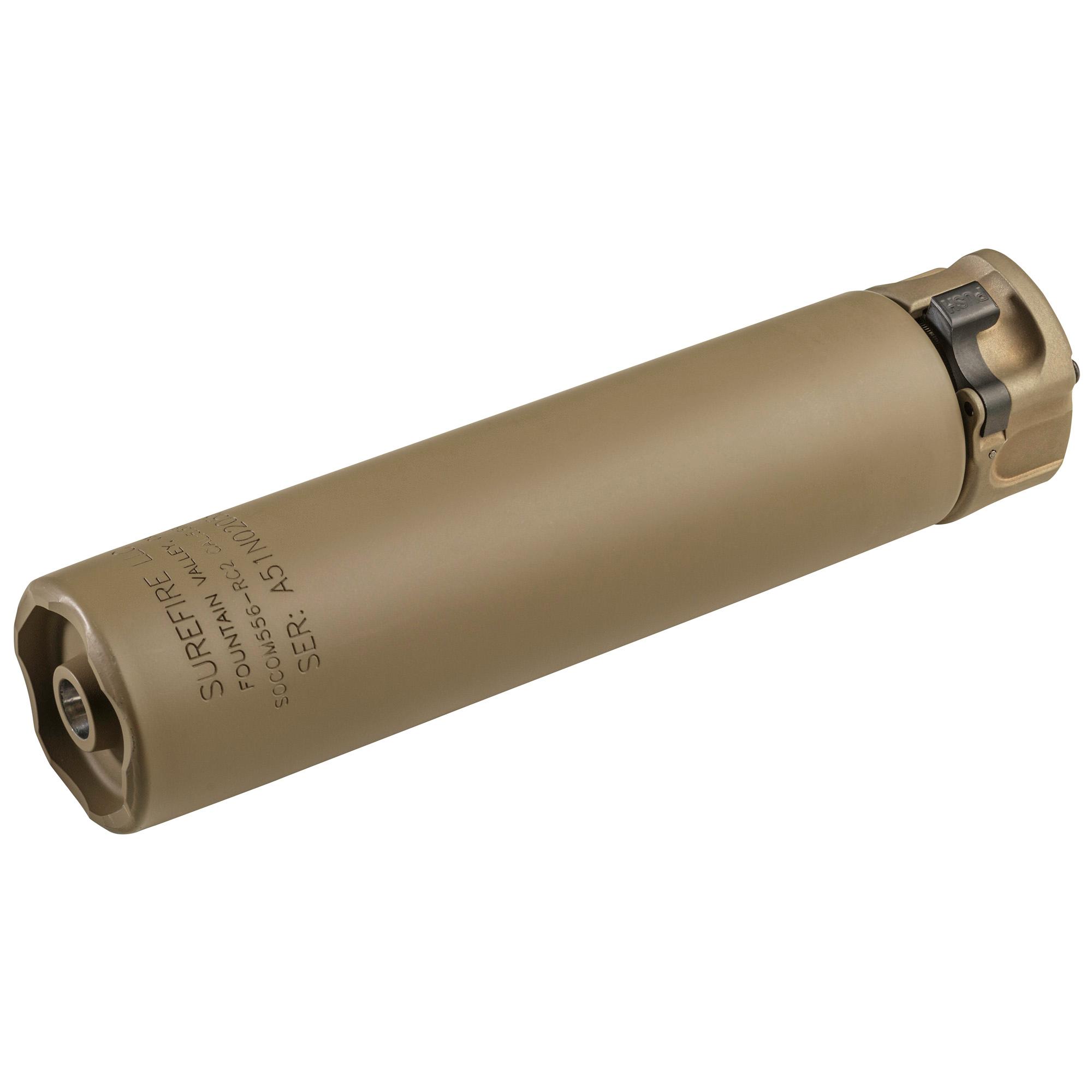 Surefire SOCOM556-RC2-DE 5.56mm High Temp Suppressor Surefire Fast-Attach Mount, Desert Tan