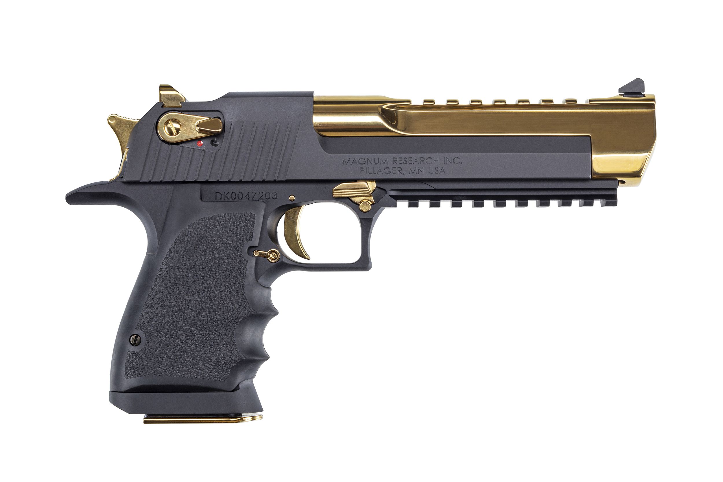 Magnum Research Desert Eagle Mark XIX Pistol DE44BATG, 44 Magnum, 6.0in, Black/Titanium Gold, 8 Rds