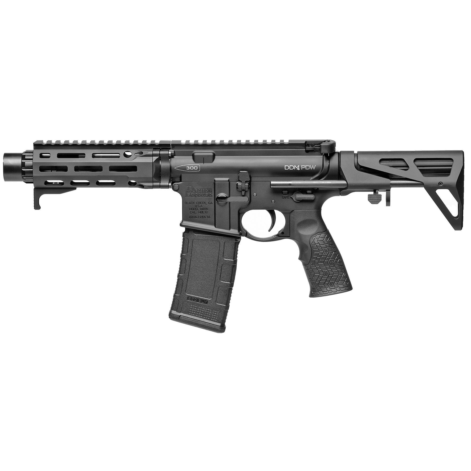 Daniel Defense DDM4 PDW SBR 02-088-22220-047, 300 Blackout, 7in, Maxim Defense CQB Gen 7 Stock, 30 Rds
