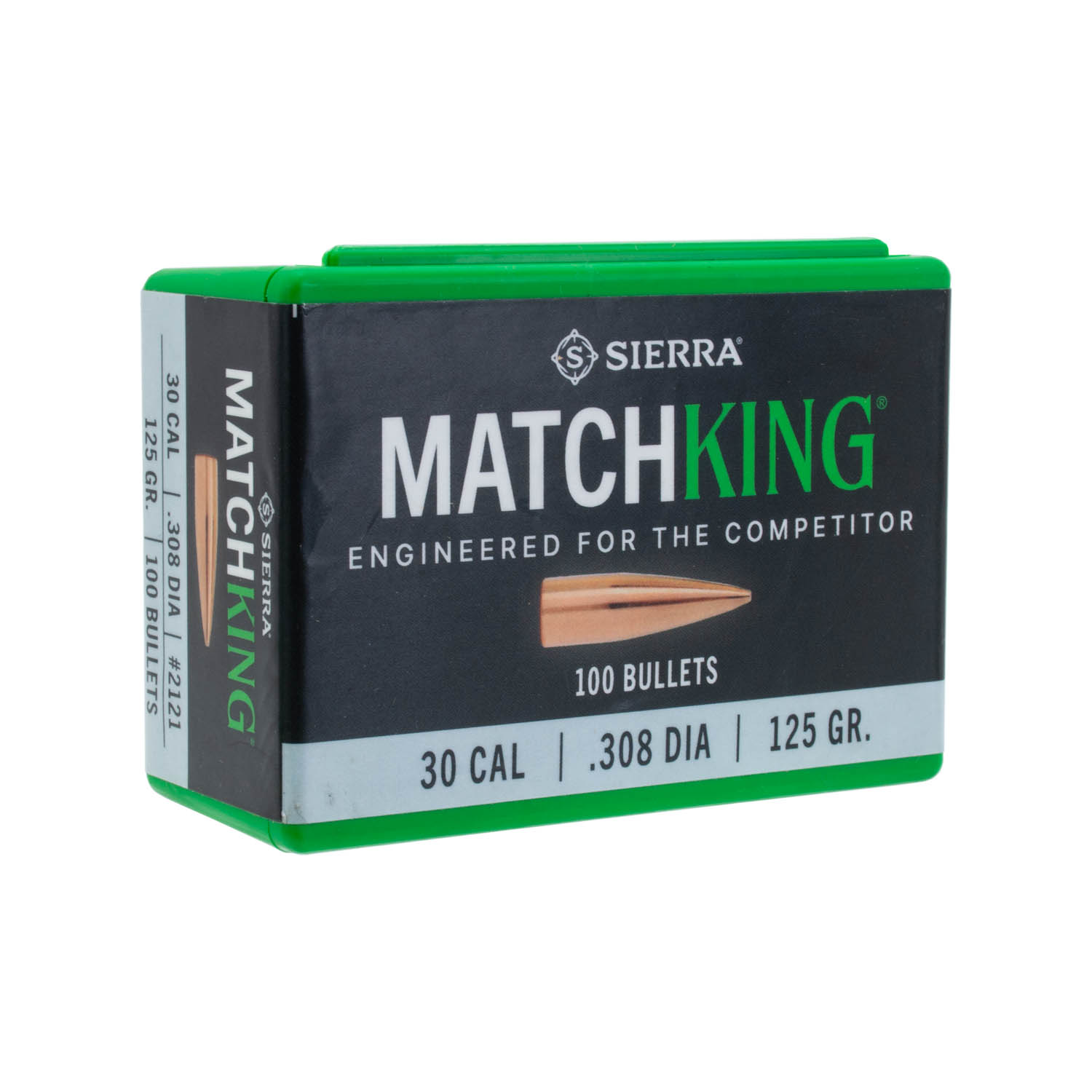Sierra .308 cal./7.62mm 125gr. MatchKing CN Bullets, Box of 100