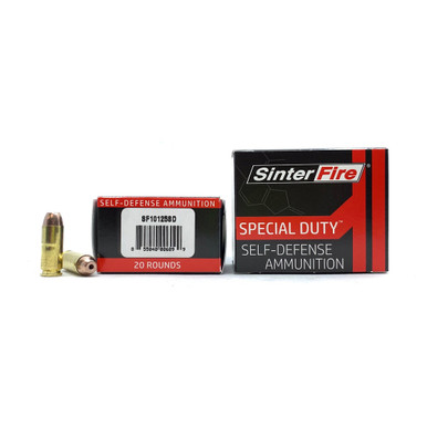 Sinterfire Special Duty Pistol Ammo 10mm 125 gr. HP 20 rd.