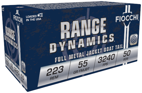 Fiocchi Range Dynamics .223 Rem. 55gr. FMJBT 1000Rd Case #223A