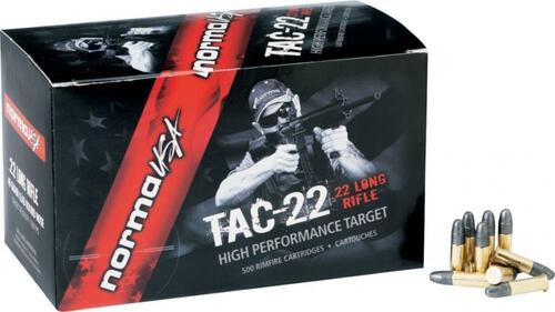 Norma USA TAC-22 Target .22LR 40gr. Lead Round Nose 500rd Brick #2318716BRK