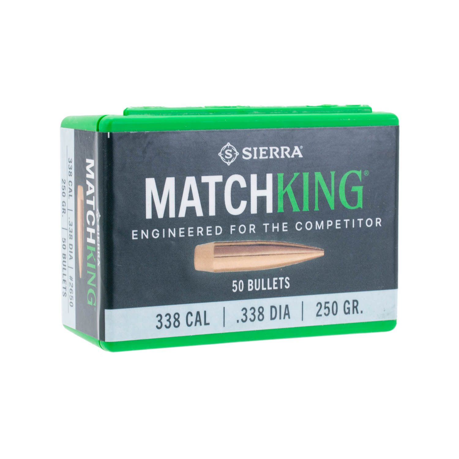 Sierra .338 cal. 250gr. MatchKing Bullets, Box of 50